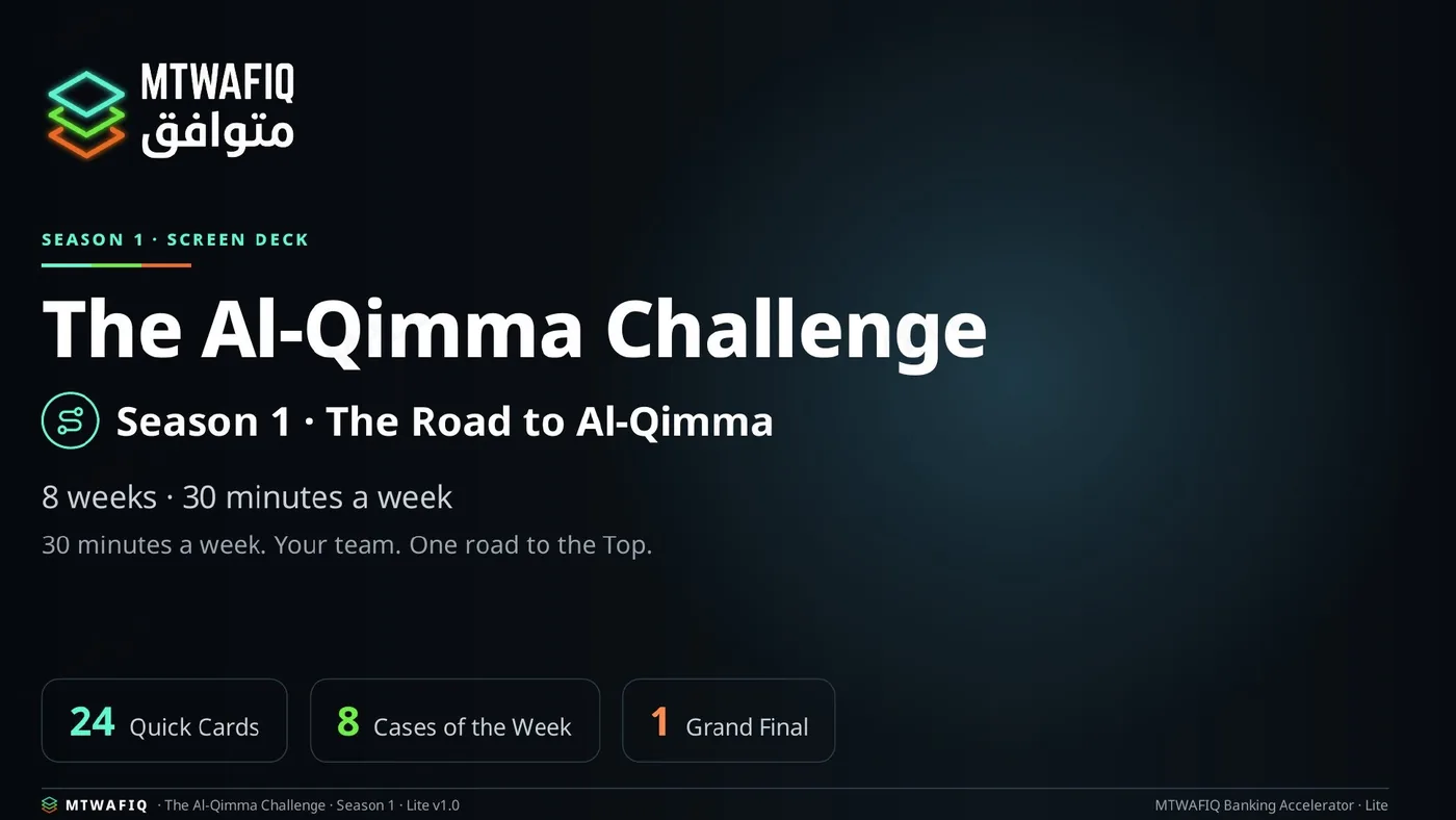 The Al-Qimma Challenge — Season 1 screen deck
